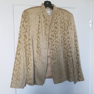 Katherine Kelly Collection Jacquard Olive Blazer Size 8